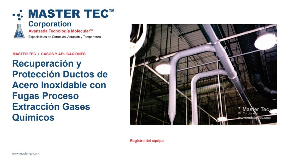 Portada - Ductos de Acero Inoxidable con Fugas