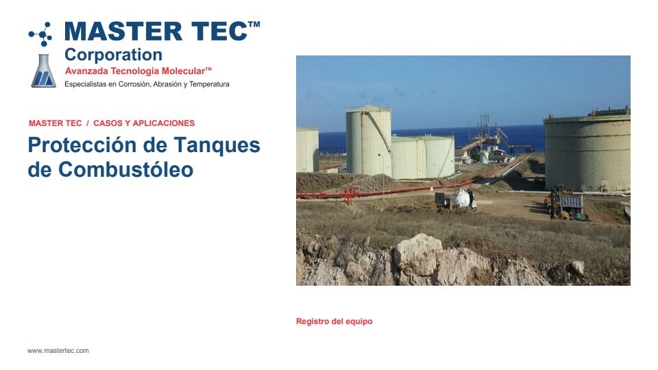 Portada - Protección de Tanques de Combustóleo
