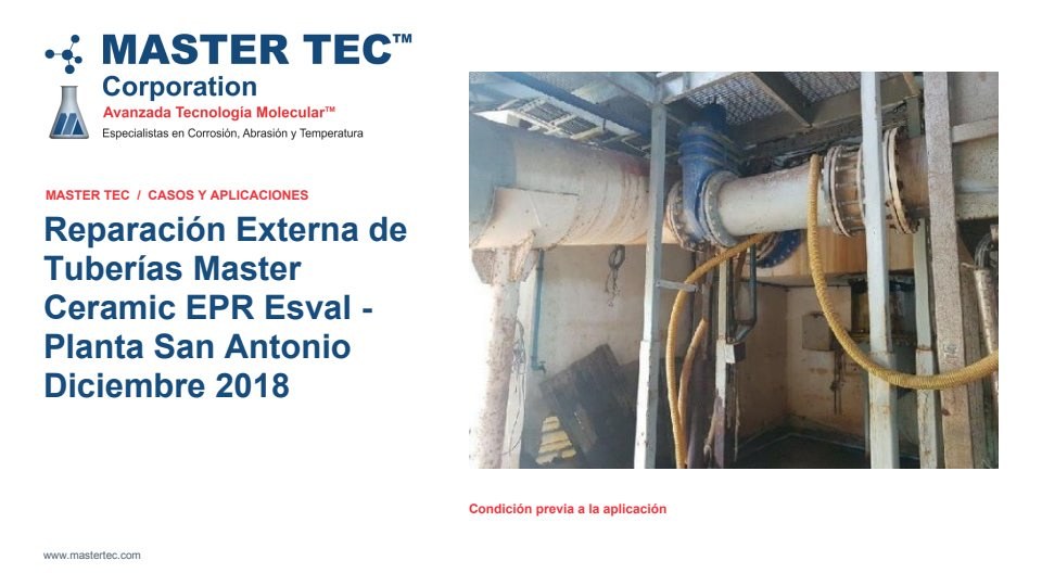 Portada - Master Tec - Esval - Planta de San Antonio Aguas Servidas