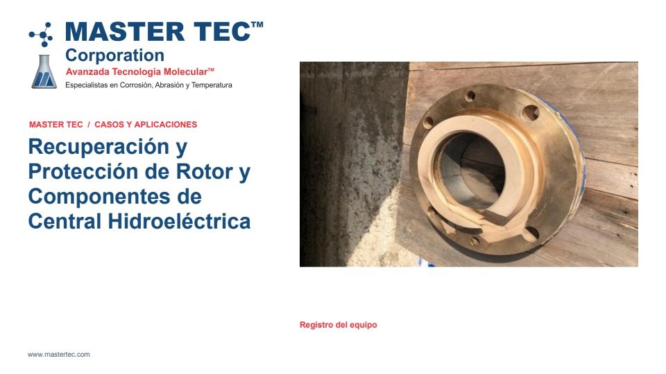 Portada - Recuperación y Protección de Rotor y Componentes Central Hidroeléctrica