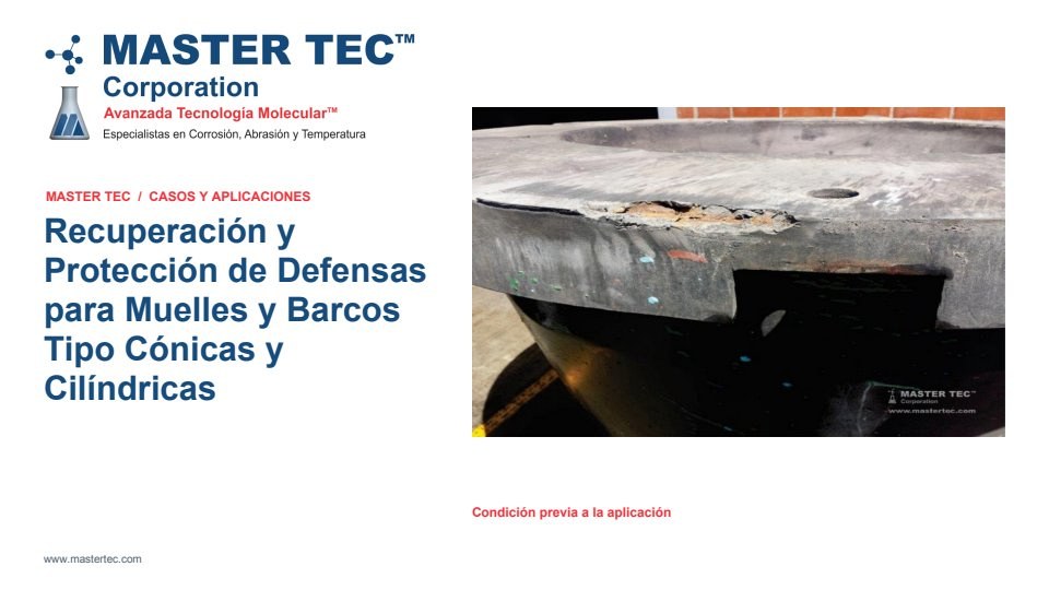 Portada - Recuperación de Defensas Muelles - Conicas y Cilindricas