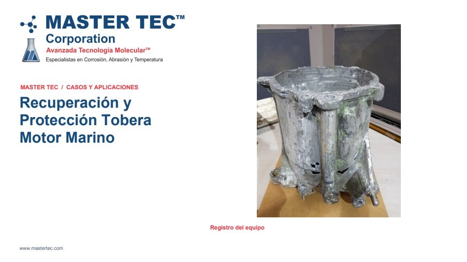 Portada - Recuperación y Protección Tobera Motor Marino