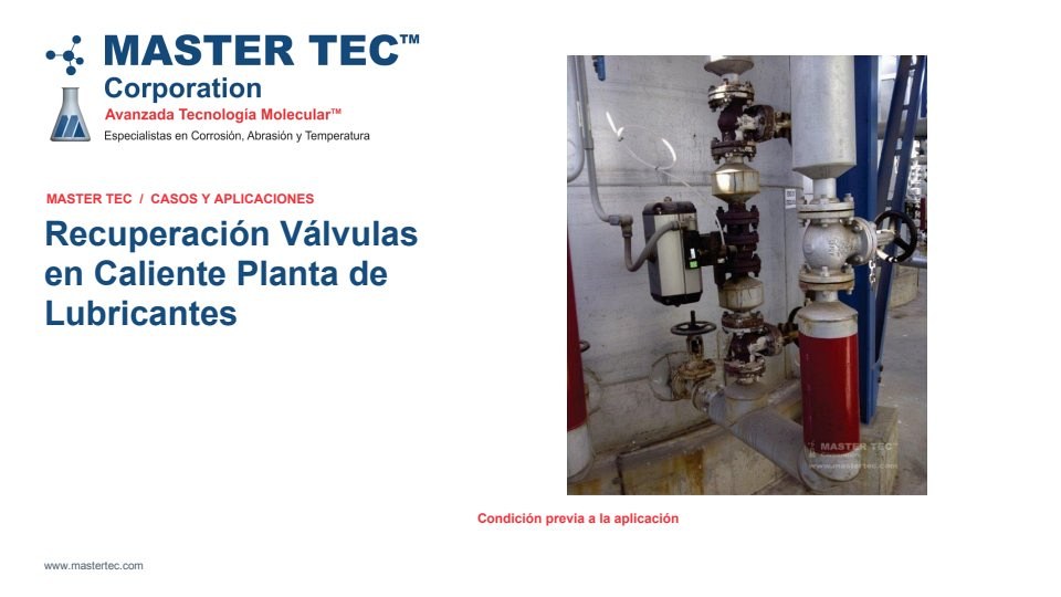 Portada - Recuperación Valvulas en Caliente Planta Lubricantes