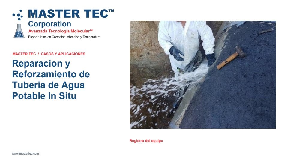 Portada - Reparación y Reforzamiento de Tuberia de Agua Potable