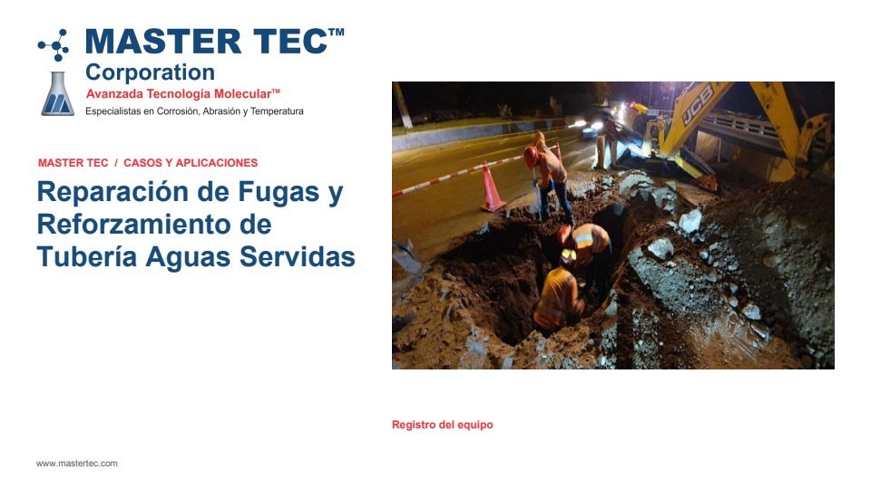 Portada - Reparación de Fuga y Reforzamiento de Tuberia Aguas Servidas